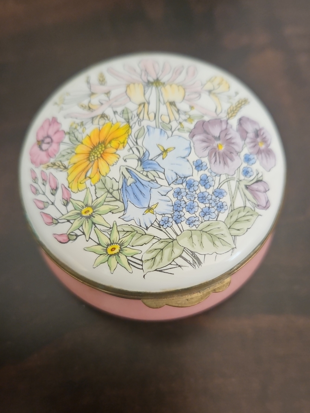 Crummles Collectable Trinket Box with Gold Trim